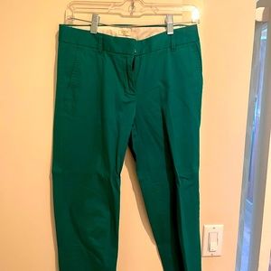 Kelly Green J crew cropped pants